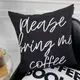 Подушка c принтом габардиновая Please bring me coffee 50x50 (5P_COF012)