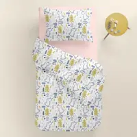 Подростковая постель с простыней на резинке DREAMING DINO
