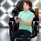 Кресло геймерское PLAYER с подставкой для ног и массажем Black (100003), регулируемая высота и массажный