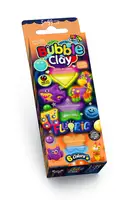 Тесто для лепки "BUBBLE CLAY FLUORIC" 6 цветов кульковий пластилін ДАНКО - ТОЙС