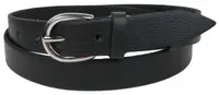 Женский кожаный ремень Skipper черный, ширина 2,5 см