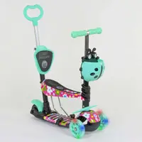 Самокат 5 в 1 Best Scooter, PU колеса, що світяться. Multicolor (84219)