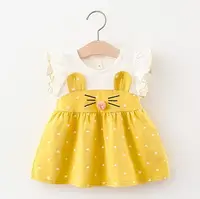 Платье для девочки на лето Kitten желтое 1310, размер 90