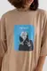 Костюм з футболкою oversize та велосипедками - кавовий цвет, S