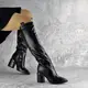 Ботфорты женские Fashion Lippy 2312 39 размер 25 см Черный