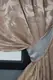 Шторки (260х170см.) с ламбрекеном и подхватами. Цвет пудровый с серым. Код 073к 52-0820