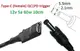 Переходник на 12v (max 5a, 60w) 5.5x2.1mm 8-10cm з USB Type-C (Female) Quick Charge Power Delivery QC|PD тригер (A class) 1 день гар.