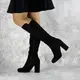 Женские сапоги на каблуке Fashion Luna 1450 37 размер 24 см Черный