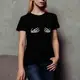 Футболка женская "Skeleton support", Черный, XXL