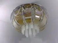 Люстра потолочная с цветной LED подсветкой с пультом 25014 Хром 26х50х50 см.