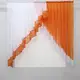 Кухонный комплект на карниз 1,5м. Цвет белый с оранжевым. Код 023к 52-0406
