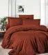 Семейное Турецкое Постельное Белье La Romano Deluxe Satin Dark Domenica Cinnamon 160х220см (2 шт)