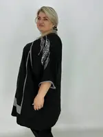 Стильна туніка "Листики" з якісною накаткою Oversize 66-76