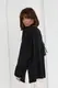 Женская кофта oversize с карманом на груди - черный цвет, S