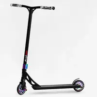Самокат трюковый Best Scooter "Freestyle Pro" HIC-система, пеги, алюминиевый диск и дека, колёса PU. Black (115640)