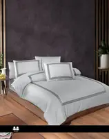 Постельное белье First Choice Deluxe Satin Belezza Grey сатин Турция 200х220см