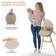 Детский стульчик для кормления ребенка с подносом KinderKraft Fini 2 Beige складной / Стульчики для детей