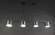 Люстра светодиодная потолочная LED светильник для квартиры на потолок лэд 27720 Черный 33-63х10х100 см.