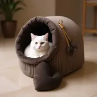Будка для котів і собак Герос коричнева №1 360х320х320