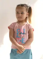 Футболка детская для девочки GABBI FT-25-15 Пудровый на рост 122 (14420)