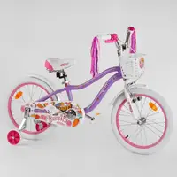Велосипед двухколесный 16 дюймов "CORSO Sweety" 
(SW - 16144 / 161442) фиолетовый