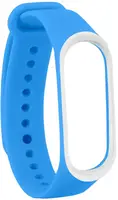 Ремешок UWatch Double Color Replacement Silicone Band For Xiaomi Mi Band 3/4 Light Blue/White Line