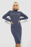 Платье повседневное утепленное, цвет джинс, 257R115
