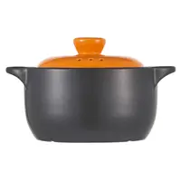 Каструля жароміцна з кришкою Gipfel Barbara GP-51301 24 см 1.6 л чорна