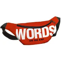 Сумка-бананка Bumbag унисекс на пояс и через плечо Words on the bag 27x16 см