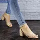 Женские босоножки Fashion Woozie 1873 39 размер 24,5 см Бежевый