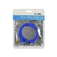 Магнітний кабель для зарядки Topk USB 2m Type-C Blue Quick Charge 5A AM60 смартфона