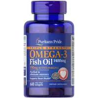 Жирні кислоти Puritan's Pride Triple Strength Omega 3 Fish Oil 1400 mg, 60 капсул