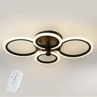 Стельова LED люстра, світлодіодний світильник Sunlight чорний 6326/2+2