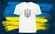 Патриотическая футболка с принтом Герб Украины черная унисекс,футболка с патриотической надписью