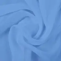 Ткань шифон однотонный, цвет голубой