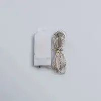 Светодиодная гирлянда Роса 3 метра на батарейках 30 led нить на белом проводе белая 30L3MWW
