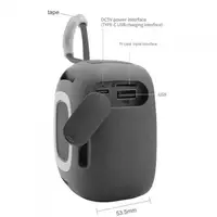 Портативна Bluetooth-колонка TG659 BT/USB/TF/FM 5W з ремінцем Чорна