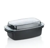 Гусятниця з кришкою Kela Atura 15172 40х22.5х16 см 4.5 л чорна