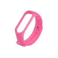Силиконовый ремешок для фитнес-браслета Mi band M6/7/8 (Ярко-розовый)