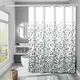 Шторка для ванной комнаты Bathlux 180 x 180 см люкс качество с водоотталкивающим покрытием, Белая в ромбики