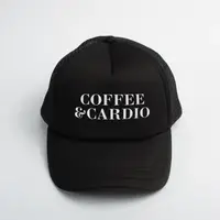 Кепка "Coffee and cardio", Черный, английский
