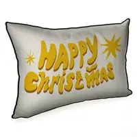 Подушка интерьерная с мешковины Happy Christmas 45x32 см (43PHB_25NG003)