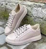 Жіночі кеди шкіряні літні бежеві Udg 2452/125 (36)