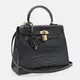 Женская кожаная сумка Borsa Leather K1EZE3167bl-black