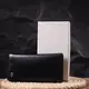 Надежный мужской бумажник из натуральной гладкой кожи в два сложения ST Leather 19414 Черный