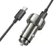 Адаптер автомобильный HOCO Type-C to Type-C cable Leader dual-port car charger with digital display set Z50 |1USB/1Type-C, 48W/3A, PD/QC|