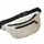 Сумка на пояс бананка Bumbag з екошкіри унісекс, поясна сумка через плече Молочна 27×16 см