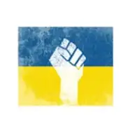 Магнит автомобильный "Свободная Украина" 15х15 см, желто-голубой