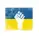 Магнит автомобильный "Свободная Украина" 15х15 см, желто-голубой