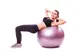М'яч для фітнесу (фітбол) PowerPlay 4001 Ø65 cm Gymball  Ліловий + помпа